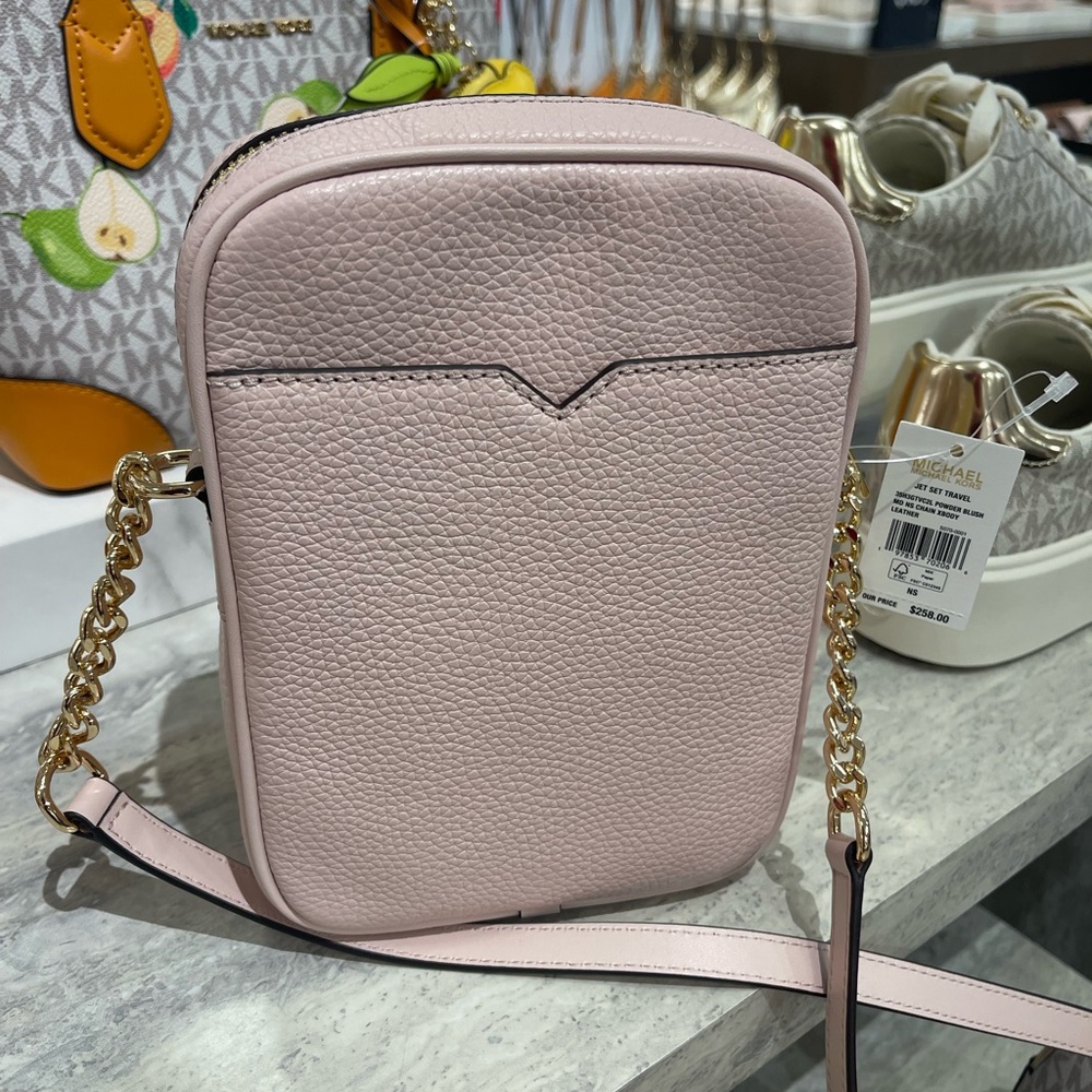 MICHAEL KORS Jet Set TRVL Md Leather NS Chain Crossbody XBODY 
Powder Blush 
NWT - Picture 5 of 16